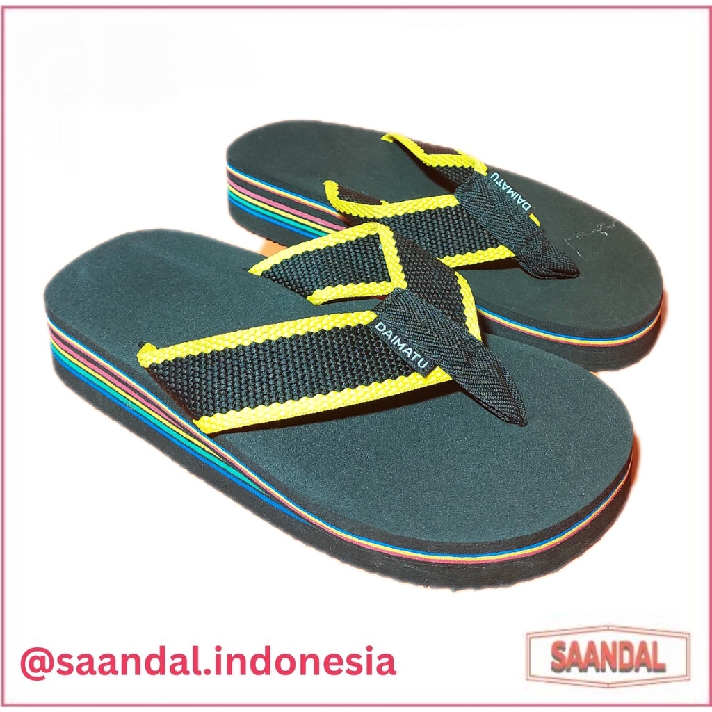 Sandal Jepit Karet Tebal Retro Daimatu Best Surf Pria Wanita Anak