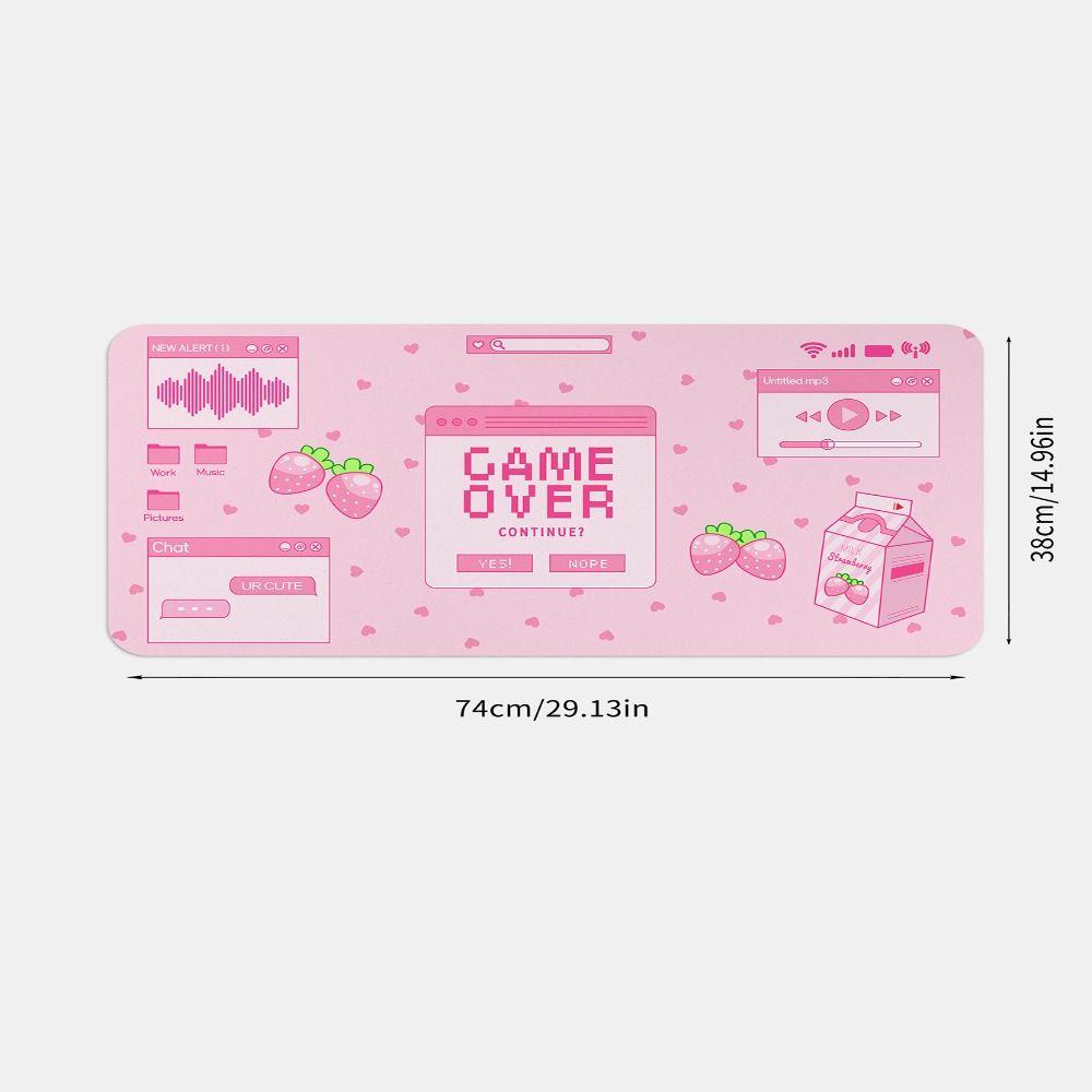 Populer Mouse Pad Kantor Lucu Pink Non-Slip Milk Desk Pad