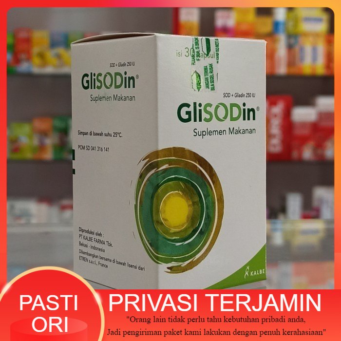 vitamin glisodin 30 kapsul / antioksidan alami