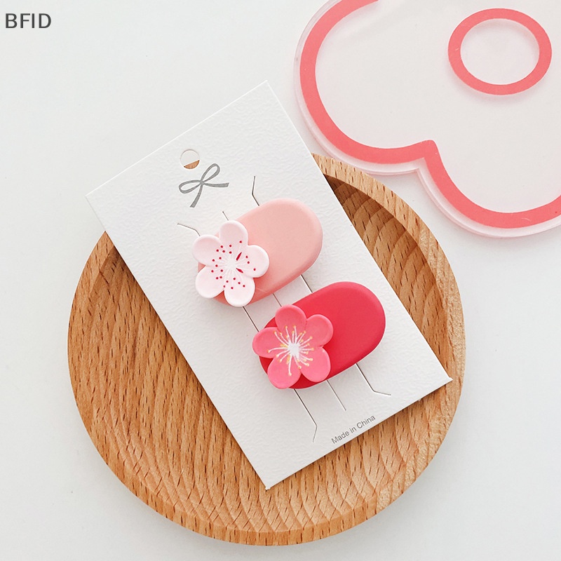 [BFID] 2pcs Korea Kawaii Princess Hair Pin Pita Rambut Elastis Tulip Pink Untuk Anak [ID]