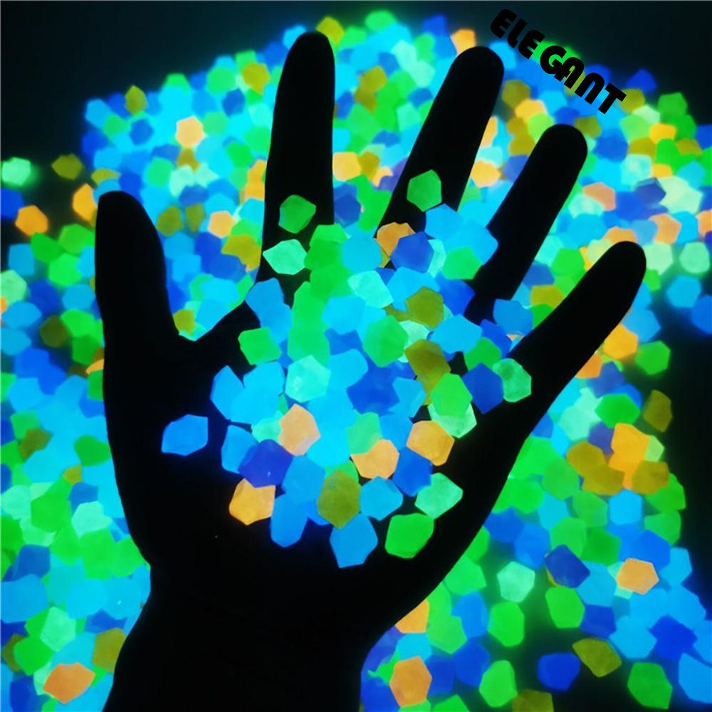 [Elegan] Batu Bercahaya50 /100 /200 pcs Glow In Dark Warna Warni Belah Ketupat Dekorasi Rumput