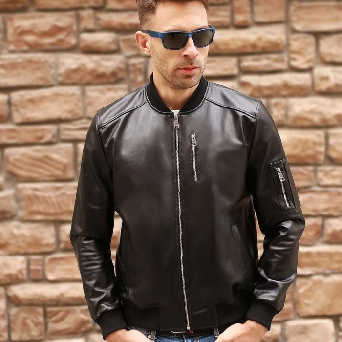 jaket kulit pria asli jaket kulit domba garut jaket kulit bomber original/jaket kulit asli domba Gar