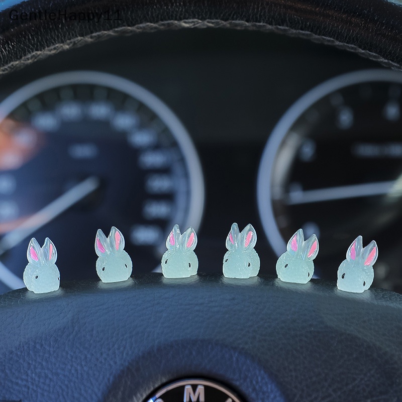 Gentlehappy 6Pcs Setir Mobil Konsol Kaca Spion Luminous Rabbit Dekorasi id