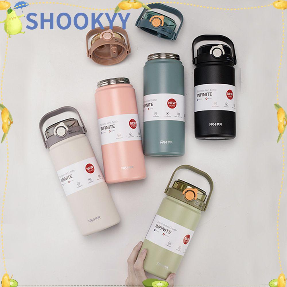 Chookyy 1000ml Thermal Mug Insulated Gelas Sedotan Stainless Steel Kapasitas Besar