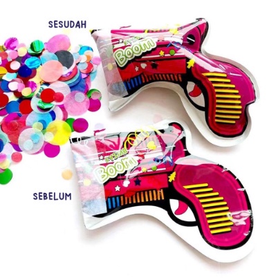 PA Popper Party Gun Meriam Pesta Inflatable Confetti Pistol Semprot Petasan Pesta Semburan Kertas Warna Warni SS247