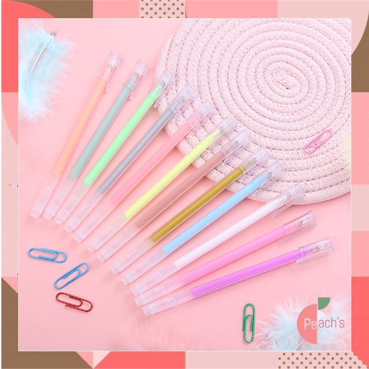 

PEACHs - S5803 Pulpen Gel Warna / 1 Pcs Pena Gel Warna Warni / Pena Pulpen Gel / Pena Siswa Stabilo / Pena Stabilo Alat Tulis Siswa