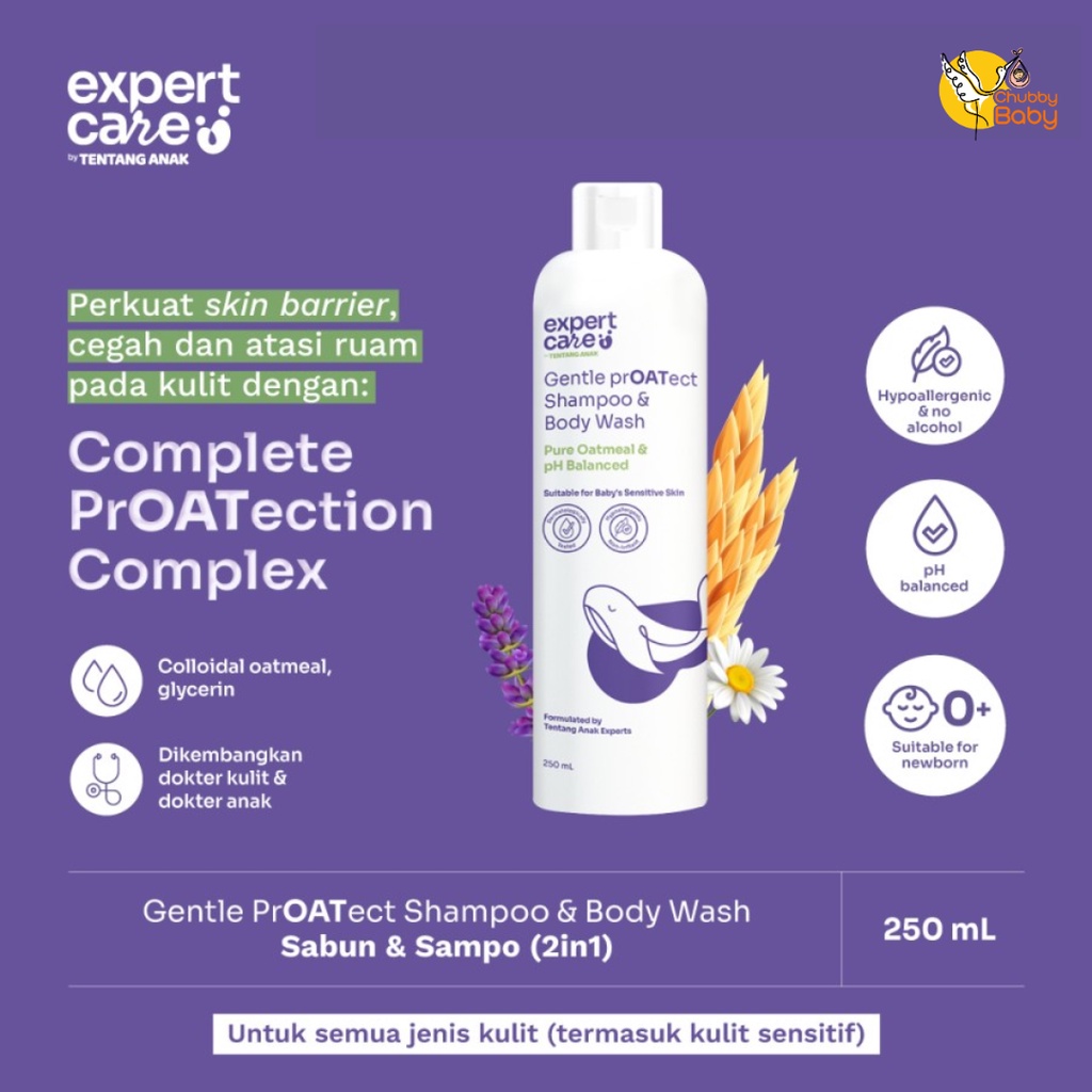Expert Care - Gentle Shampoo &amp; Body Wash Kulit Sensitif &amp; Normal 250mL