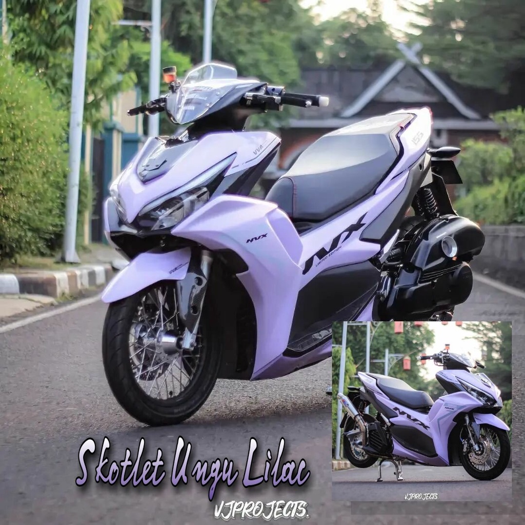 stiker skotlet ungu lilac / ungu taro glosy skotlet skotlet motor mobil kekinian VARIASI