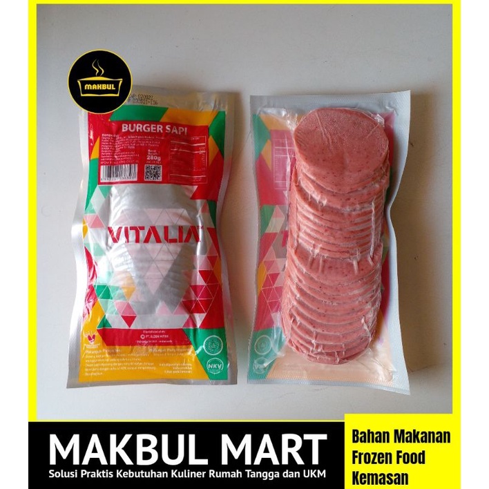 

VITALIA Burger Daging Sapi 280 gr isi 20