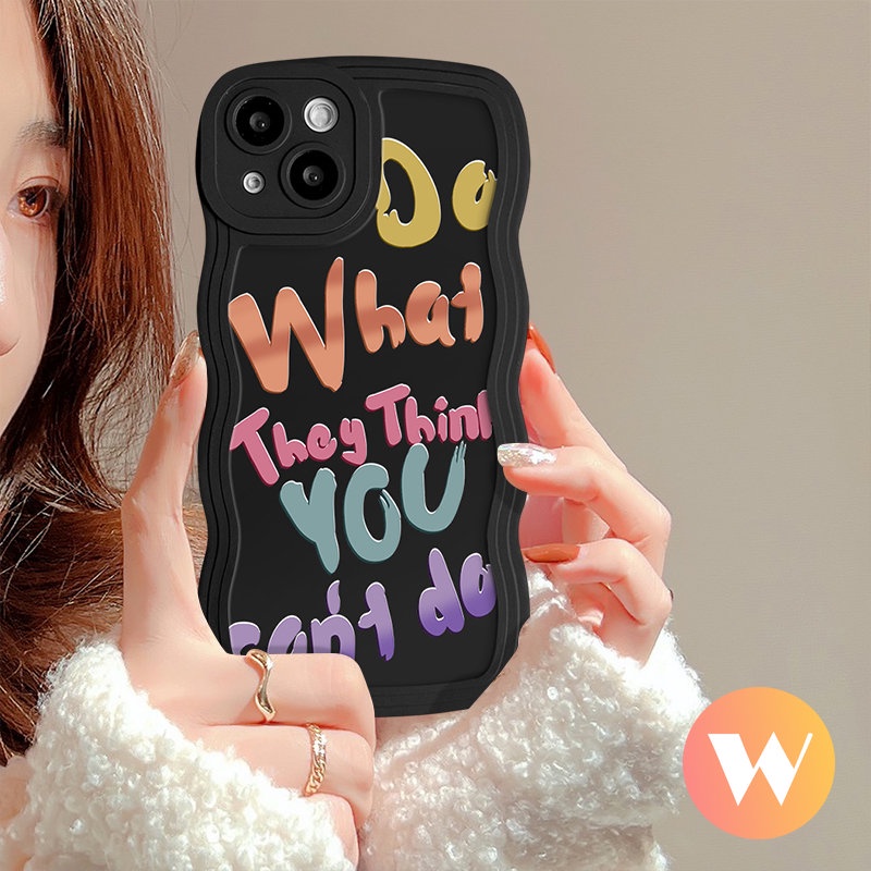 Case Untuk Redmi 9T 10A 12C A1 9 10C 9C 10 A1+ A2+9A Note8 11 11s 10s 9s 9 10 Pro POCO M3 X3 NFC Pro Mi 11T Pro Simple Kata Inggris Motif Love Tepi Bergelombang Lembut Sarung