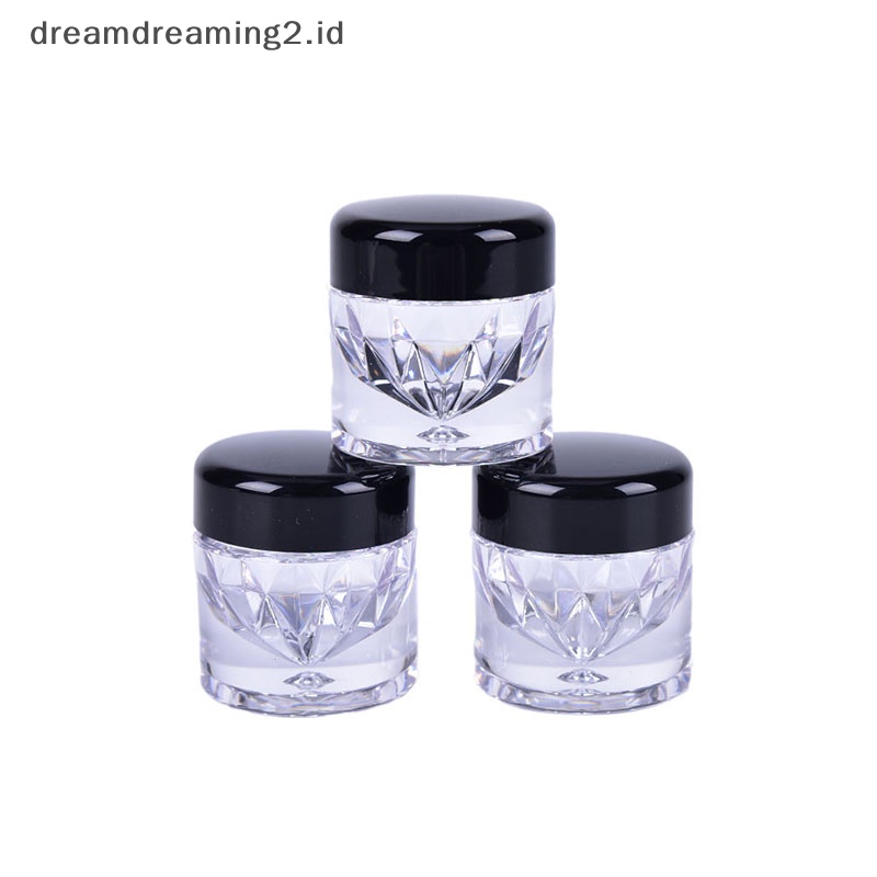 (drea) 3ml Ayakan Kosmetik Empry Loose Powder Jars Wadah Tutup Ulir Makeup DIY //