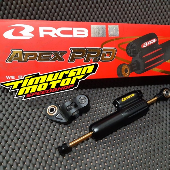 READY STEERING DAMPER RCB APEX PRO 80 MM HITAM ORIGINAL