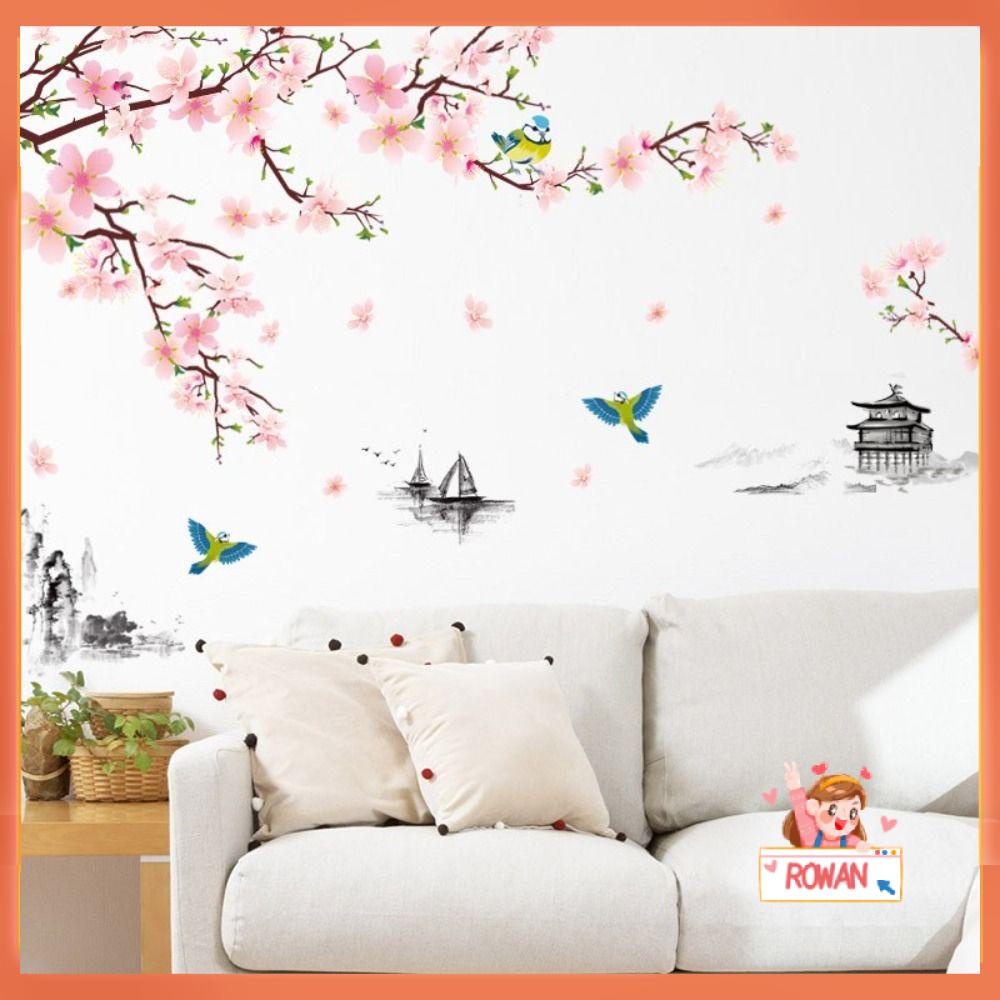 R-FLOWER Stiker Dinding Removable Kupas Dan Stik Untuk Ruang Tamu Wall Art Decals