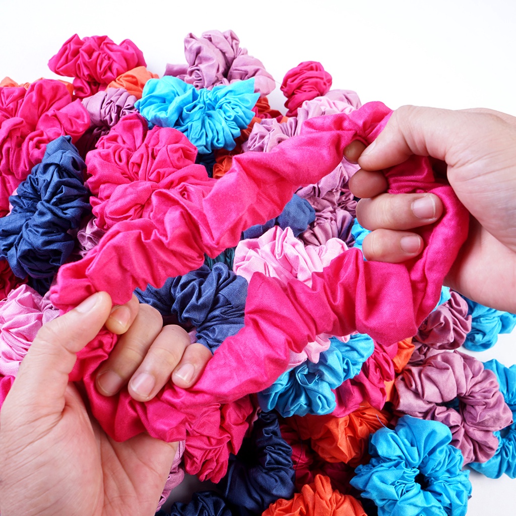 Ikat rambut Scrunchie RAYON korea kekinian Kuncit Rambut Cepol kunciran murah Bahan Rayon