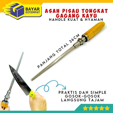 === JUAL HANYA ASAH PISAUNYA ==== 

Asah Pengasah  Pisau Tongkat Asahan Gagang Kayu
