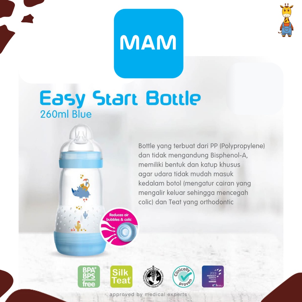 MAM Anti-Colic 260ml 3pcs Pack - Botol Bayi