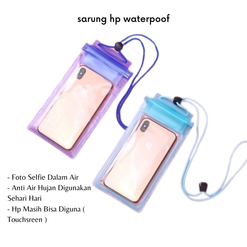 GOS -D407- Sarung Hp Anti Air - Waterproof Case Hp - Pelindung Handphone Anti Air