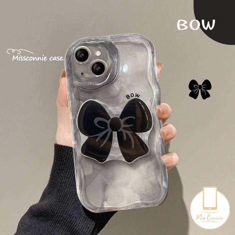 Casing Bracket Holder Ikatan Simpul Cream 3D Fantasy Untuk Redmi Note10 11 8 9 10s 11s 12 10 Pro Max Redmi 9A 10C A1 A2 9 9T 10 10A 9C NFC POCO M3 3D Penutup Tepi Bergelombang Lengkung