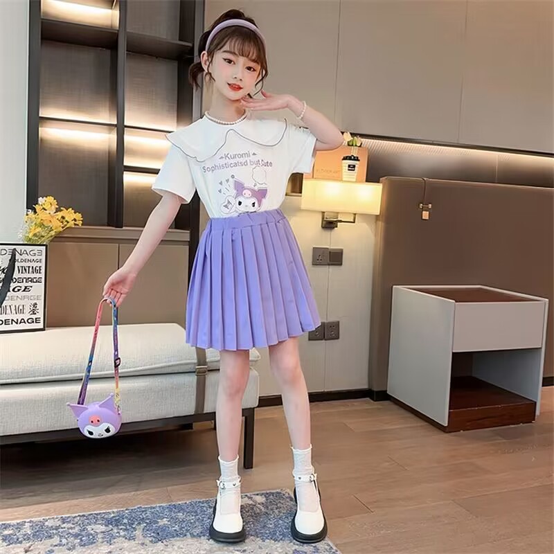 SETELAN SET BAJU ROK KUROMI IMPOR ANAK GADIS