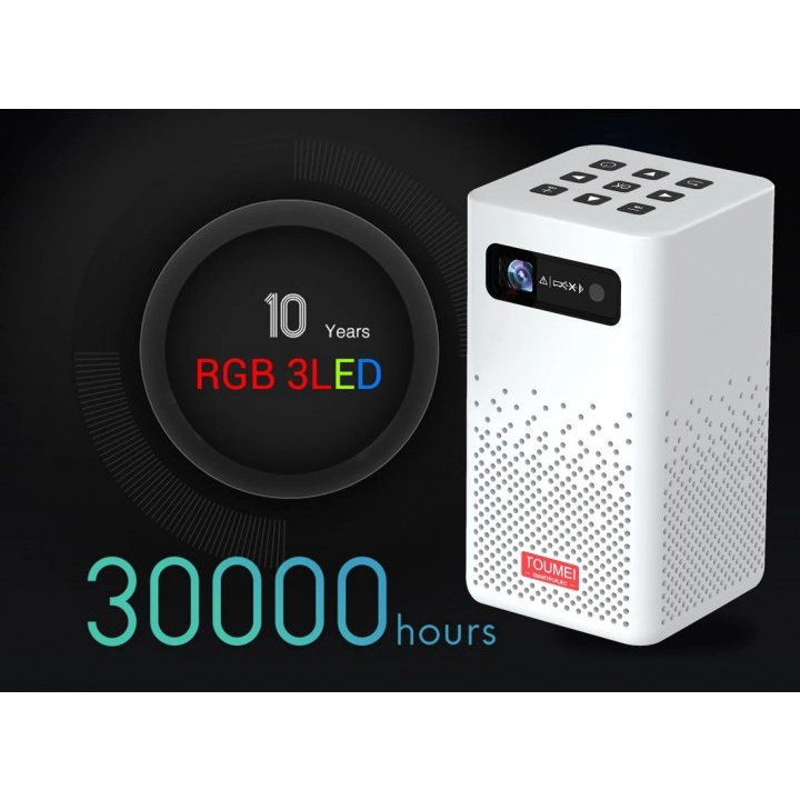 114 TOUMEI C900 - Mini Smart Android 9.0 DLP Projector - 100ANSI Lumens