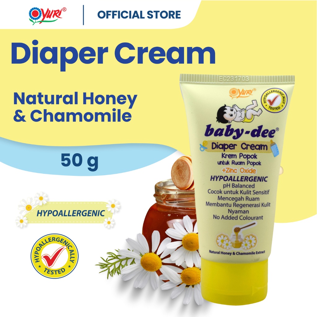 Baby dee Diaper Cream Hypoallergenic 50 gr Krim Deedee Dee Dee Ruam Popok Bayi Anak