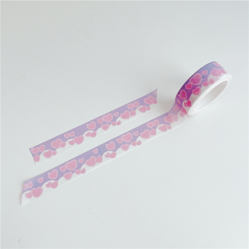 5m Ins Style Dream Heart Diy Tape Scrapbook Dekorasi Tape Perekat Washi Tape