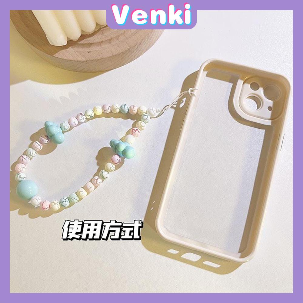 Venki - Casing Ponsel Lanyard Gelang Manik-manik Berwarna-warni Yang Indah Berbagai Gaya Smiley Cinta Manik-manik Cinta Kata-kata Cukup Warna-warni Sederhana Kompatibel Casing iPhone