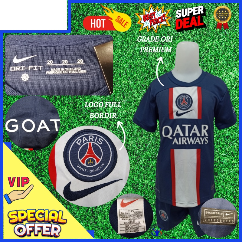 (jerseyolahraga) Kaos Bola Anak Psg Grade Ori 2022 / Stelan Jersey Kaos Bola Anak Psg / Baju Bola An