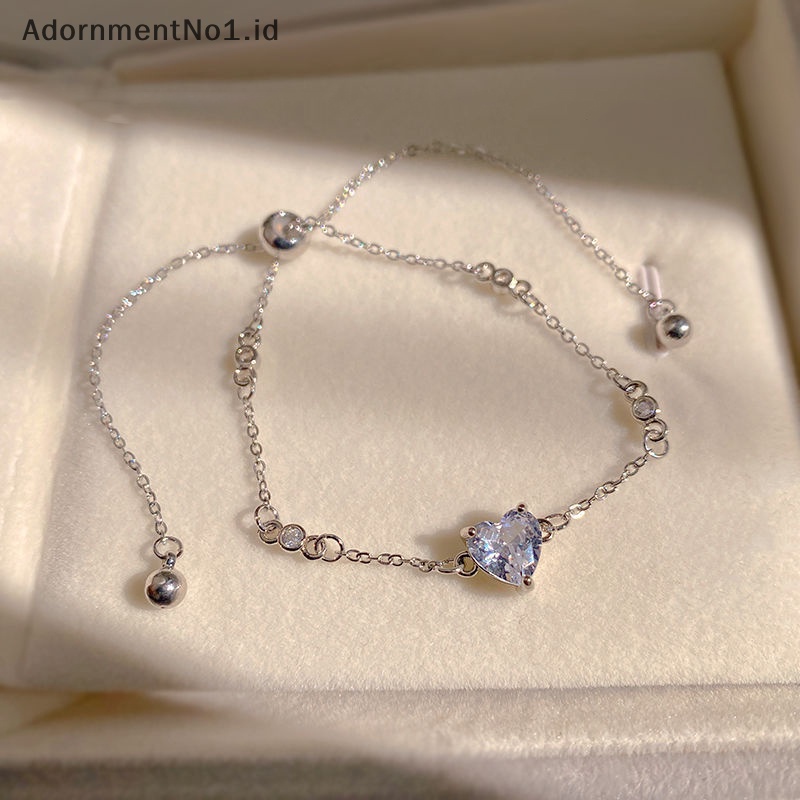 [AdornmentNo1] Mewah berkilau Adjustable Zircon gelang cinta tarik gelang untuk wanita Fashion kreatif perhiasan pernikahan hadiah ulang tahun