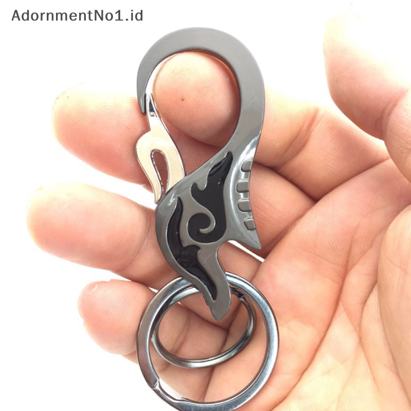 [AdornmentNo1] Dalaful Simple Flame Key Chains Rings Holder unik Metal Enamel Keyrings gantungan kunci hadiah untuk pria wanita mobil K360