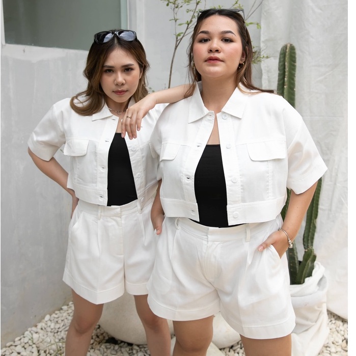 [Ms Daisy x Jourimanzky] Happy-Go-Lucky Cropped Jacket/Top with Wide leg Shorts