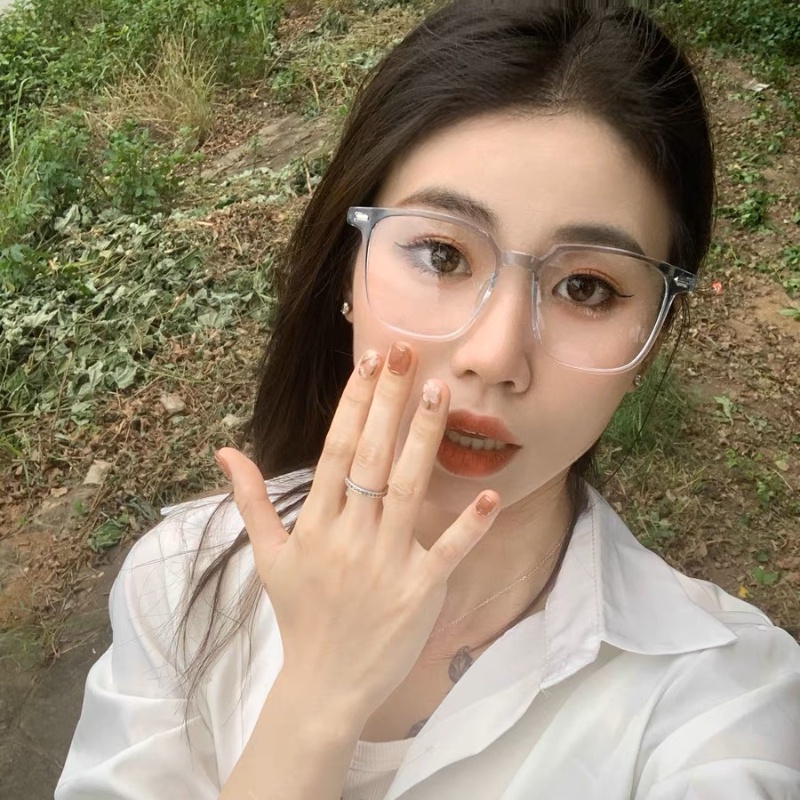 (YUZHU) Kacamata Kopi Susu Gradasi TR90 Fashion Baru Untuk Wanita Korea Fashion Optik Eyeglasses