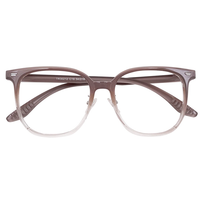 (YUZHU) Kacamata Kopi Susu Gradasi TR90 Fashion Baru Untuk Wanita Korea Fashion Optik Eyeglasses