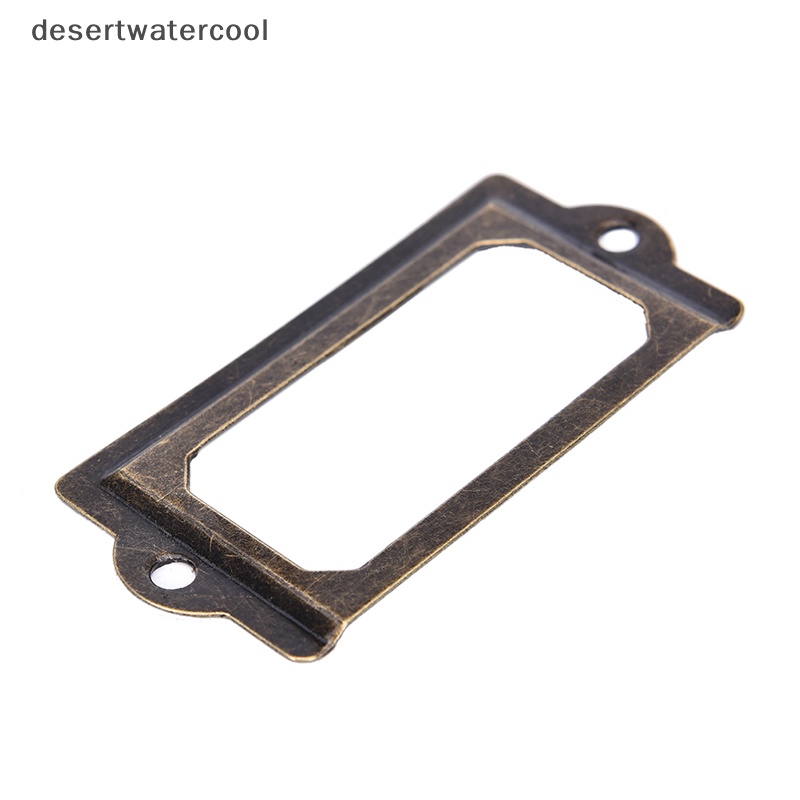 Deid 12Pcs Label Laci Kuningan Antik Pull Frame Handle File Name Card Holder+Screws, Martijn