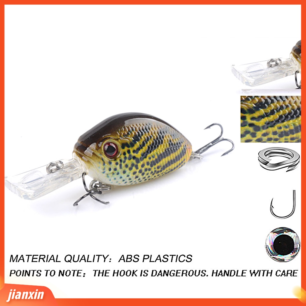 (In Stock) 6CM /6.5G Umpan Pancing 3D Simulasi Fisheye Tajam Kait Warna Kaya Compact Bright Color Fishing Instalasi Mudah Treble Hook Memancing Umpan Untuk Memancing Luar Ruangan