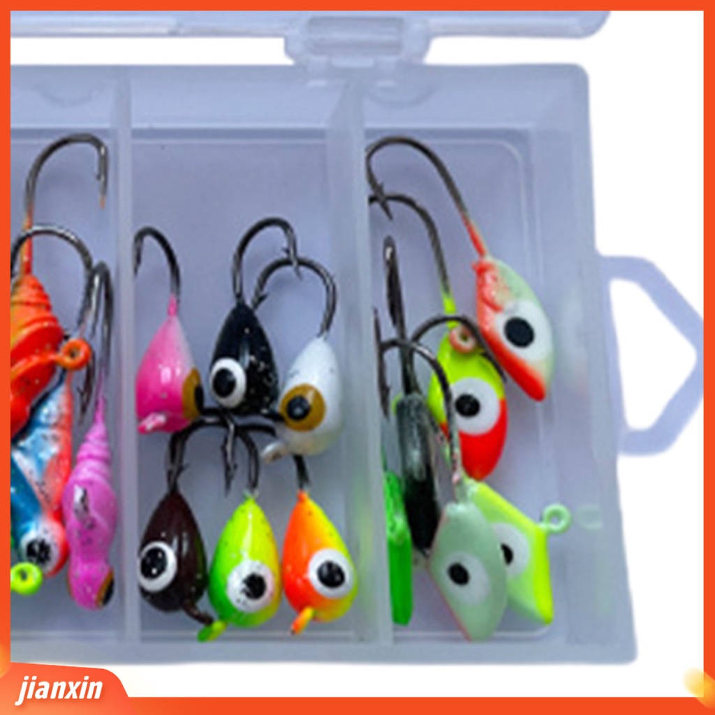 (In Stock) 1set Jig Pancing Simulasi Aplikasi Lebar Bahan Baja Karbon Bentuk Panfish Kait Umpan Mini Untuk Angling