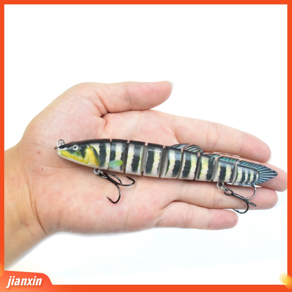 (In Stock) 13cm /21.5g Umpan Ikan Lumpur Tenggelam Berduri Umpan Buatan Multi Jointed Dengan Kait Treble Untuk Air Tawar