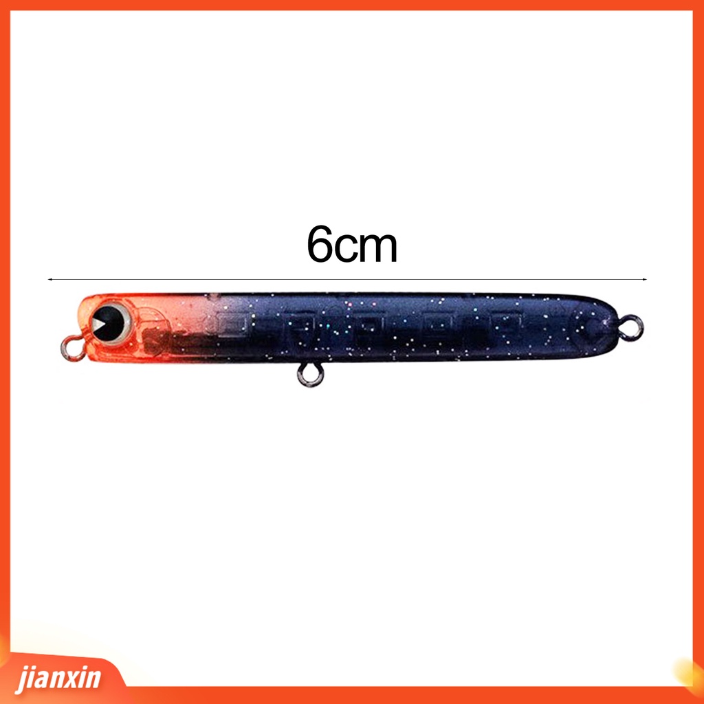 (In Stock) 6cm /4.8g Micro Pensil Umpan 3D Simulasi Fisheye Tajam Kait Simulasi Angling Tenggelam Pensil Mikro-object Umpan Memancing Luar Ruangan