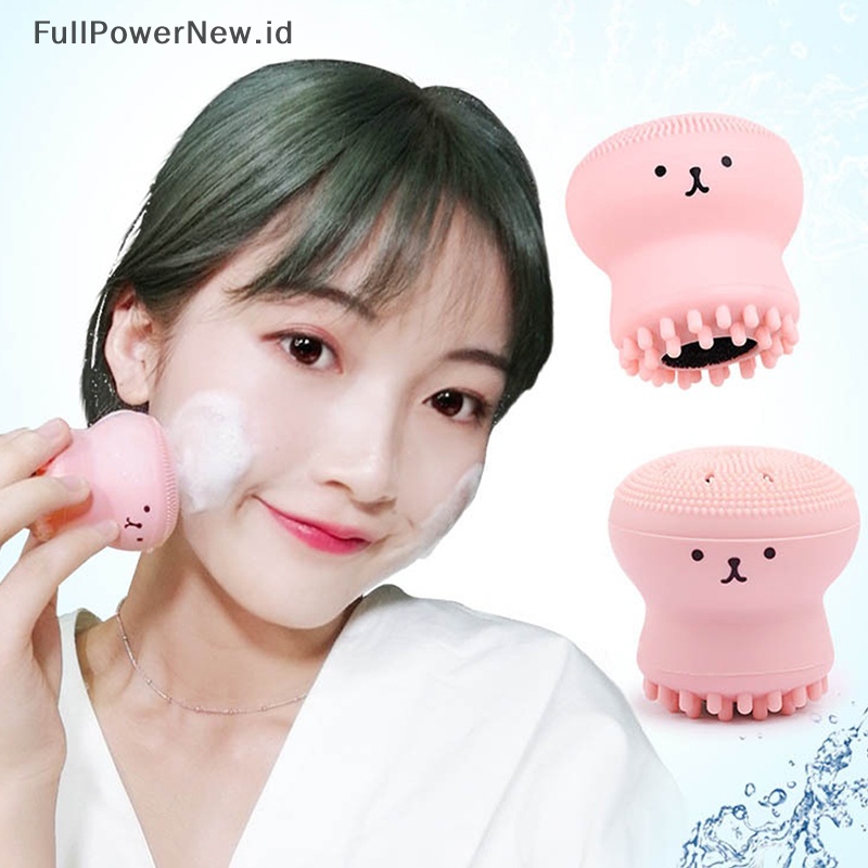 Power 1PC Silicone Facial Cleansing Brushes Remover Minyak Kulit Jerawat Pori Sikat Pembersih ID