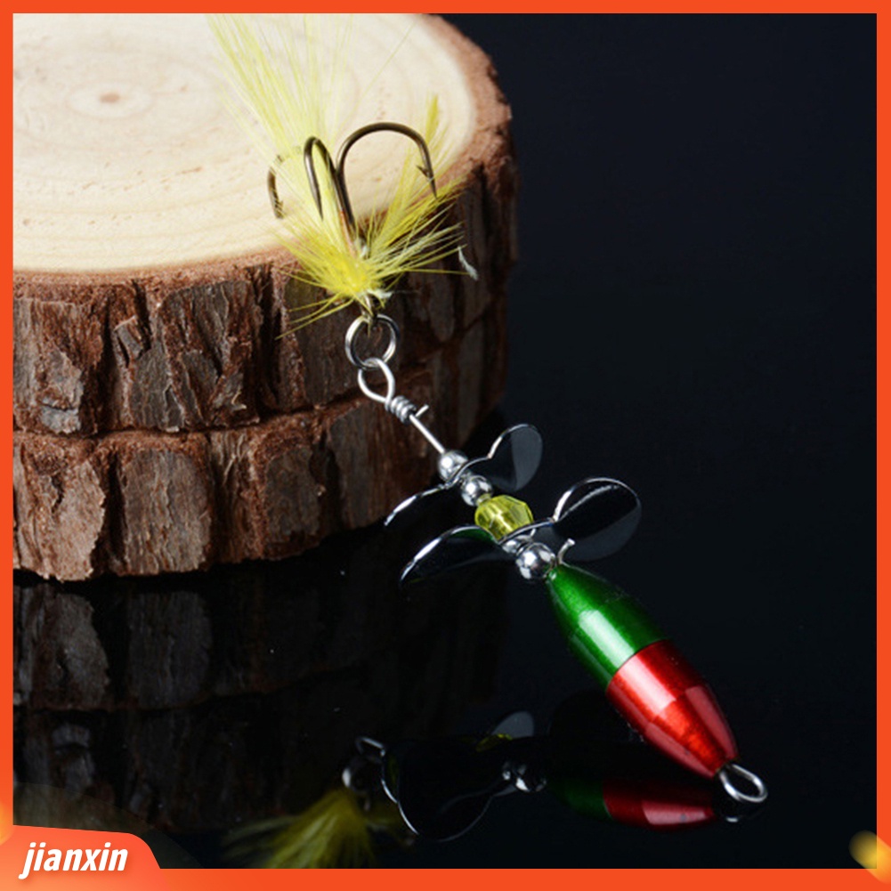 (In Stock) Double Metal Spinner Plate Fishing Lure Umpan Keras Dengan Hook Alat Pancing Ikan