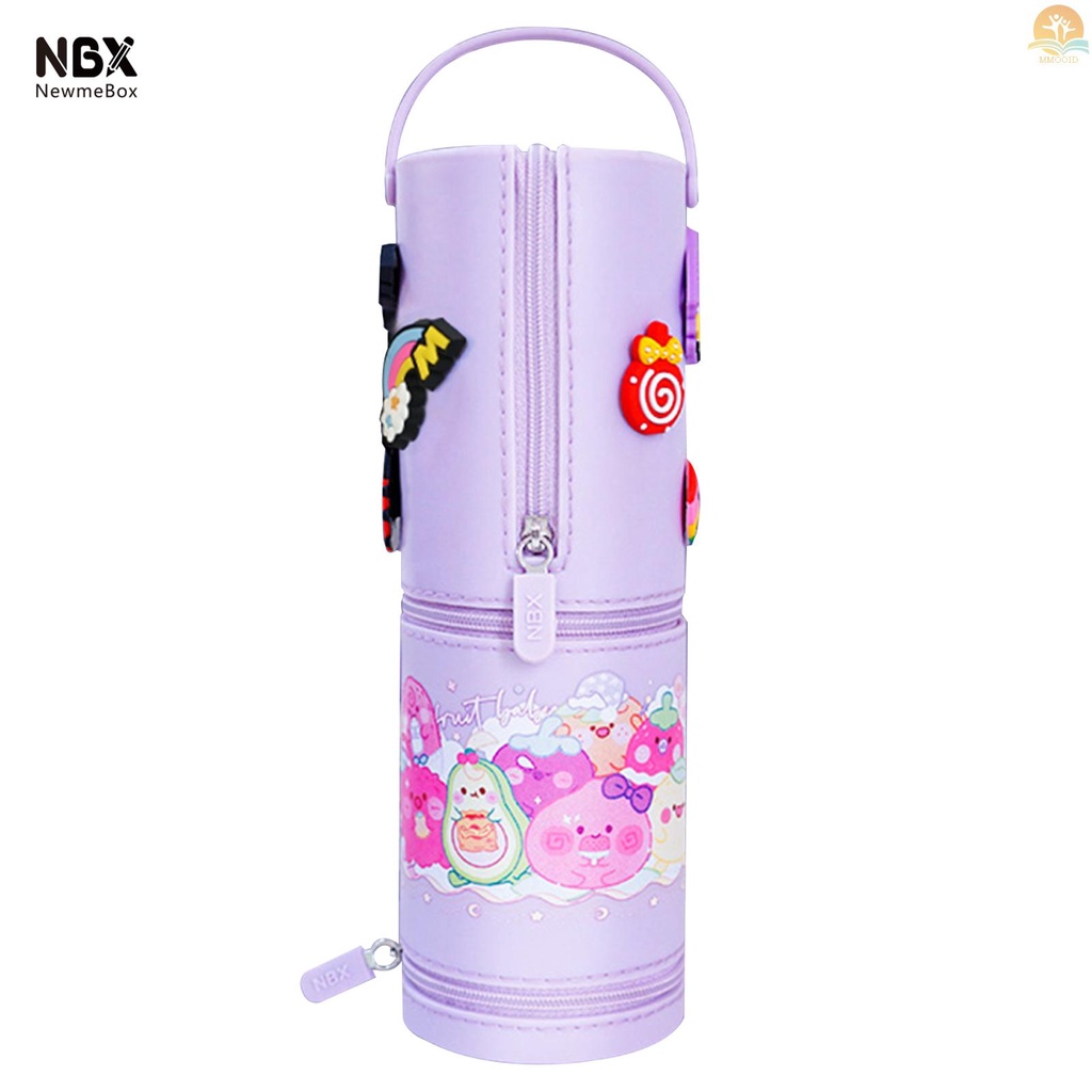 In Stock NBX Silikon Pensil Case Kapasitas Besar Kartun Lucu Tempat Pulpen Tahan Lama Tahan Air Berdiri Tas Pensil Kantong Penyimpanan Alat Tulis Meja Organizer Untuk Siswa Kantor Sekolah B