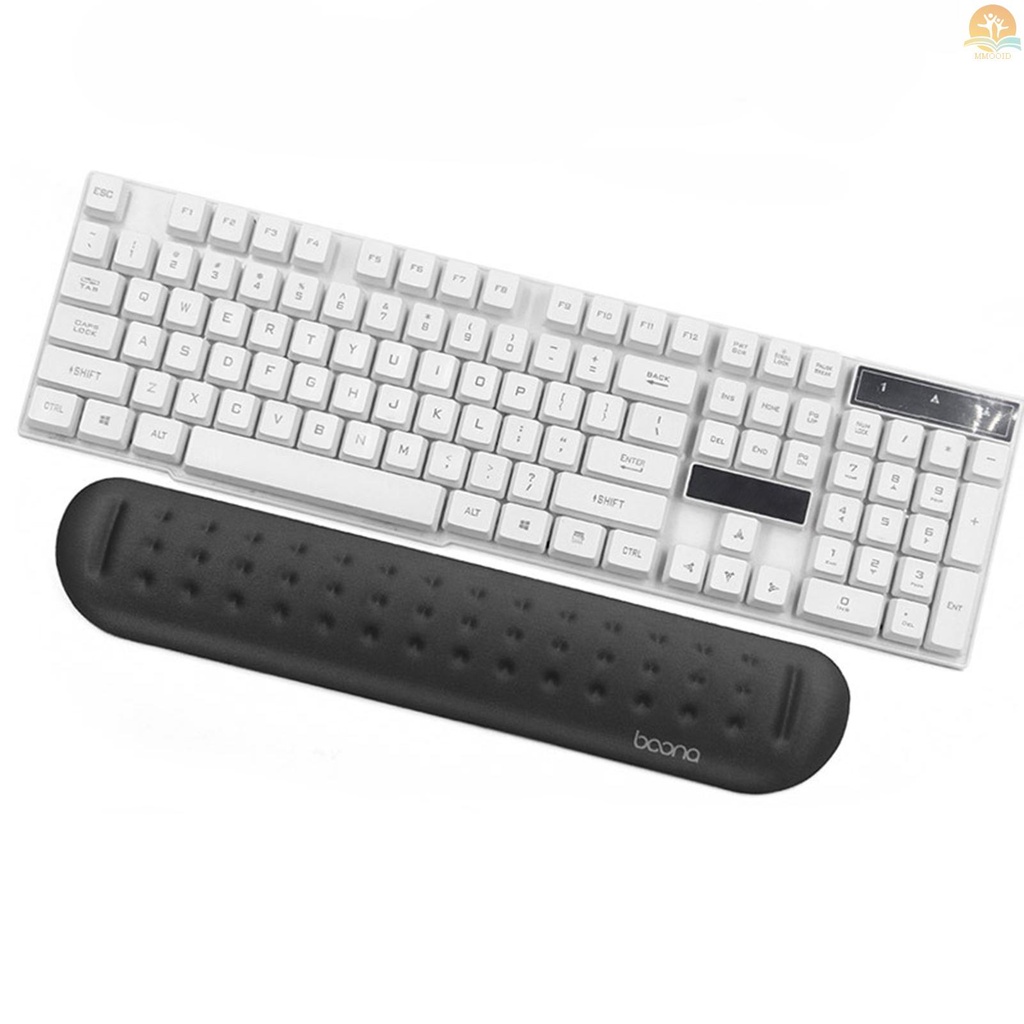 In Stock Alas Istirahat Pergelangan Tangan Keyboard Memory Foam Lembut Dukungan Desain Ergonomis Nyaman Mendukung Dasar Karet Anti Slip Mengetik Mudah Mouse Gaming Pereda Nyeri Pergelangan Tangan Untuk Kantor