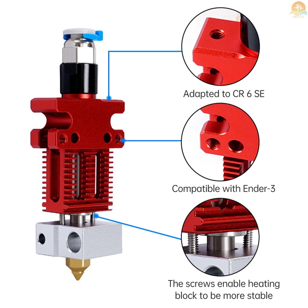 In Stock CR-6 SE Hotend Kit Semua Desain Metal Kompatibel Dengan Creality CR6 SE/ Ender-3 Series 3D Printer Dengan Isolasi Kaus Kaki Silikon