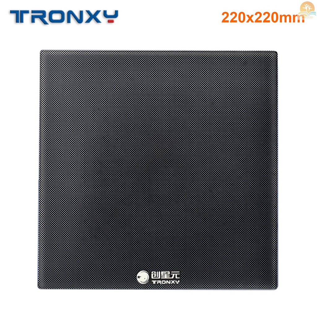 In Stock Tronxy Carbon Silicon Crystal Glass Print Bed Platform Build Surface 220*220mm Untuk Hotbed Printer 3D