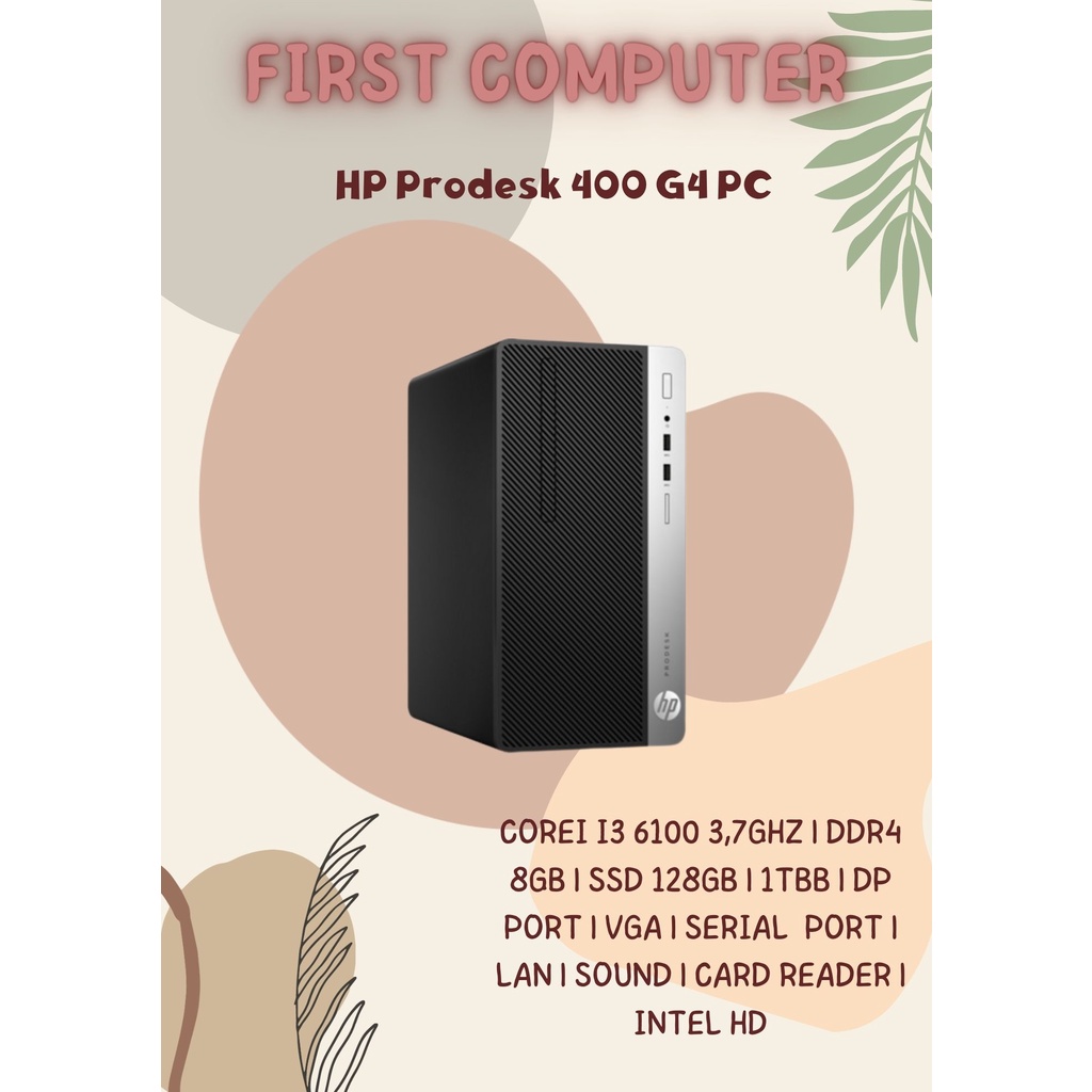 PC Build Up HP Prodesk 400 G4 PC Second Berkualitas