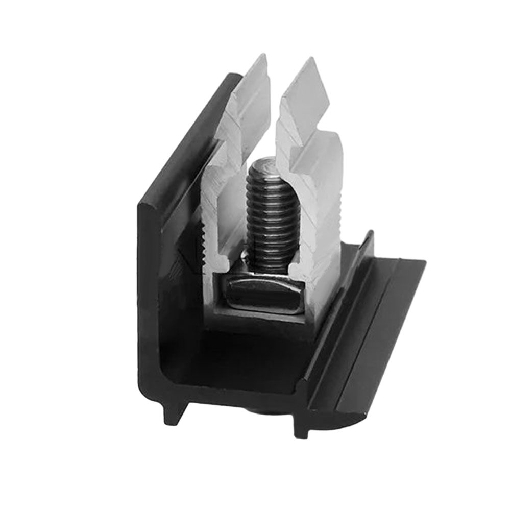 Klip Tengah 1pcs 50mm Hitam Menghemat Waktu Solar Bracket Blok Tekanan Hitam
