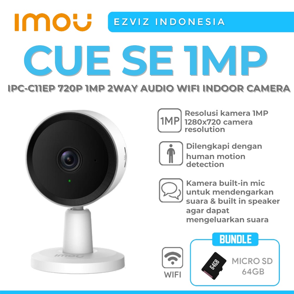 IMOU CUE SE IPC-C11EP 720P 1MP WIFI INDOOR CAMERA FREE MICROSD 64GB