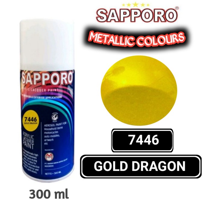 

7446 GOLD DRAGON SAPPORO STANDAR 300ml Cat Semprot Pylok Pilok Pylox