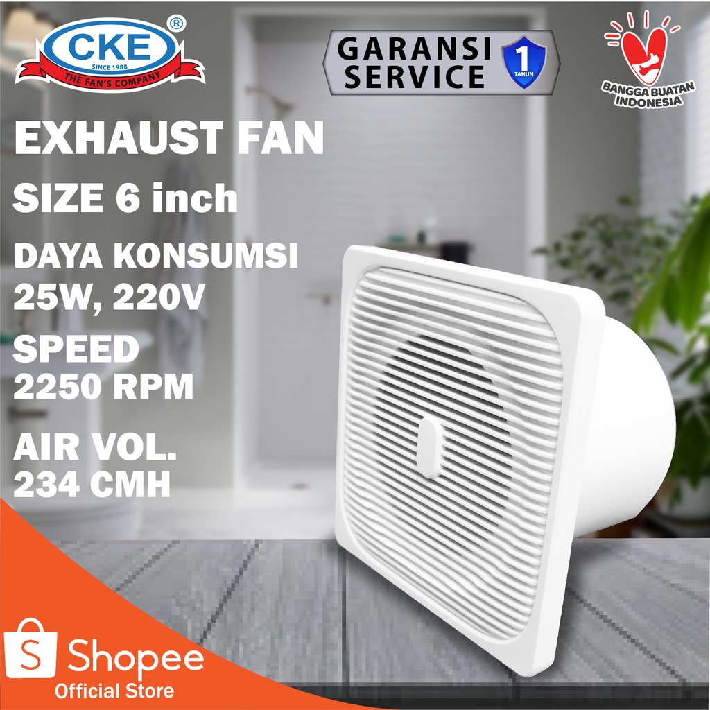 KIPAS PLAFON/ EXHAUST FAN PLAFON 6 INCH/Exhaust Ceiling Fan Plafon 6 Inch Kipas Exhaust Dinding Duct