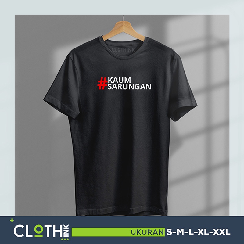 kaos Distro Kaum Sarungan Tulisan Kata Lucu Santri